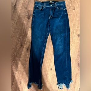 7 for all mankind skinny jeans. Cropped jeans